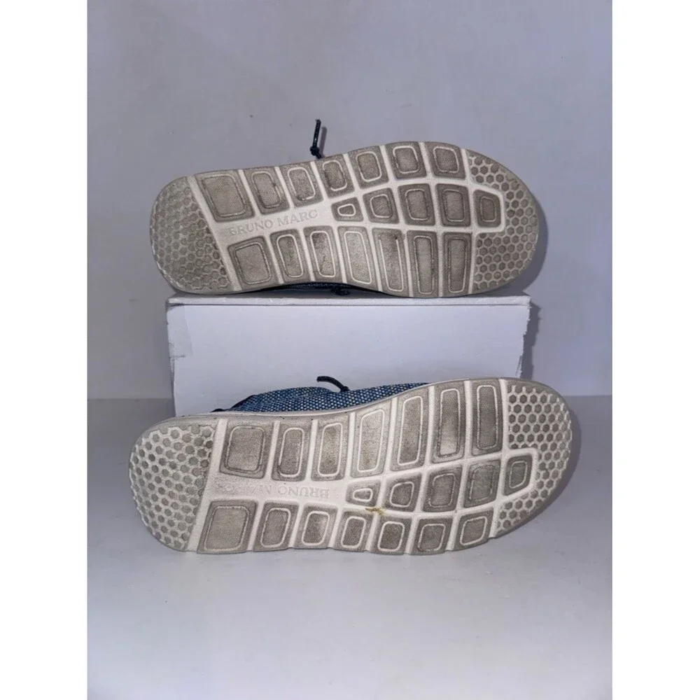 Bruno Marc size 6 Kids Blue Knit Moccasin Slip-Ons shoes